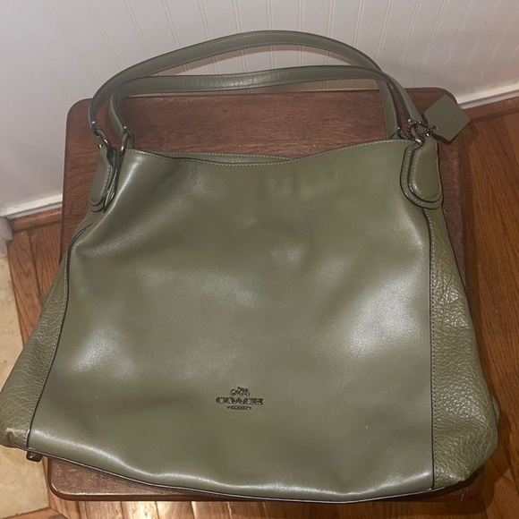 Coach Bags Coach Edie Turn Lock Shoulder Bag In Army Green Poshmark